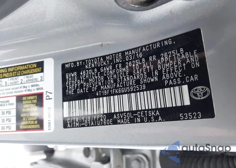 2016 Toyota Camry Se z USA, uszkodzony, nr VIN 4T1BF1FK6GU592539